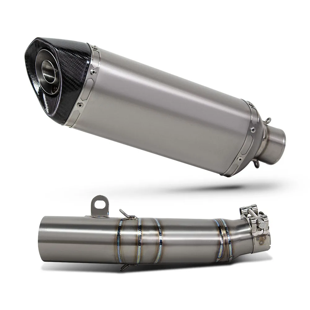 Sport Racing R6 Escape Muffler For Yamaha YZF-R6 2006-2026 Motorbike Exhaust Pipe Kit Adapter Mid Tail Link Tube with DB Killer
