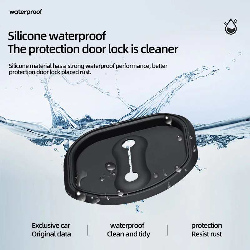 Capa de silicone para fechadura de porta, 4 unidades, para lincoln mkc mkz continental aviador, acessório protetor anti-colisão silencioso e absorvente de choque