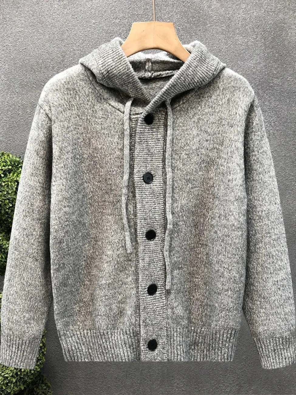 

Мужской повседневный вязаный кардиган с капюшоном, теплый, высококачественный, в стиле ретро, цветной, Haome