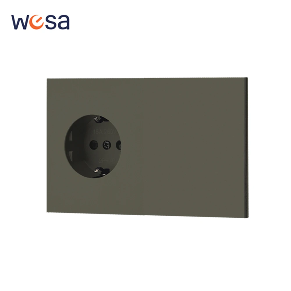 Grey Button Light Switch Power Sockets Embedded Wall Socket Integrated Panel Skin Feel Paint DIY Combination Embedded Paint Home