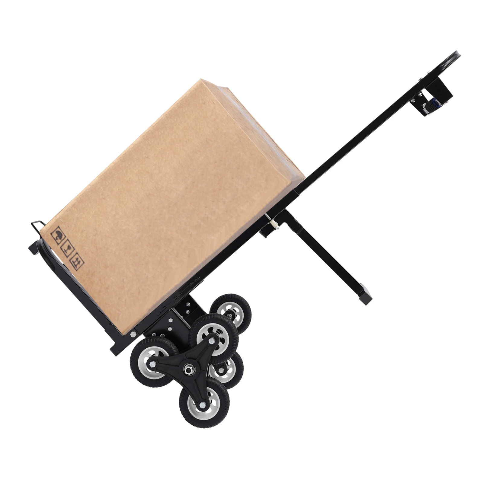 계단 오르기 카트 6륜 접이식 트롤리 460파운드 하중 계단 오르기 핸드 트럭 무거운 물건 이동용