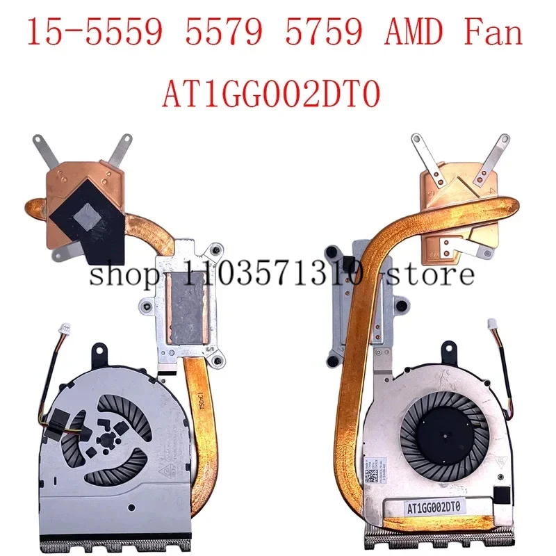 Ventilador de Repuesto para Dell Inspiron 15-5559 5579 5759 3559 5459 5555 5558, Ventilador AMD con Disipador de Calor 0243C6 AT1GG002DT0