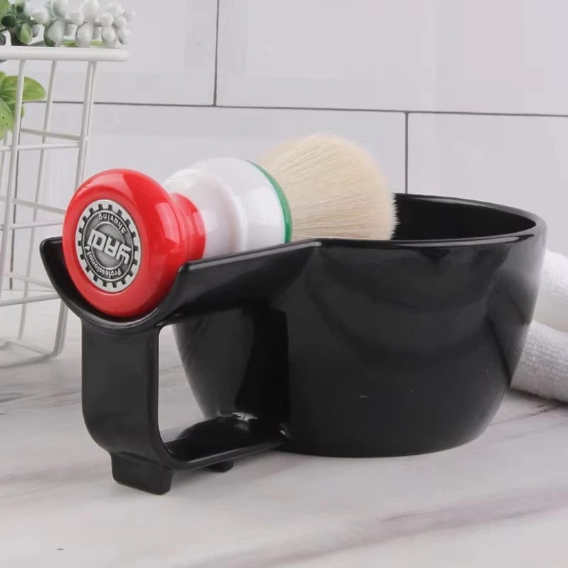 Ciotola da barba in plastica di colore nero di alta qualità Yaqi per pennello da barba da uomo