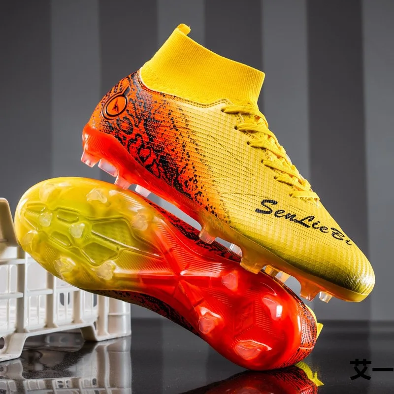 

Men Football Boots Men Soccer Shoes AG/TF Children Football Shoes Youth Football Boots Comfortable Athletic Training Cleat