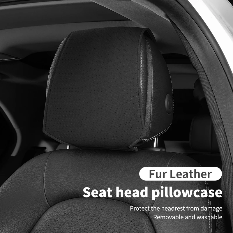 Breathable Car Seat Headrest Cover Storage Bag Auto Styling Accessory For BMW X1X2X3X4X5X6X7 G32 G30 G20 F30 F10 F15 F16 F25 F26
