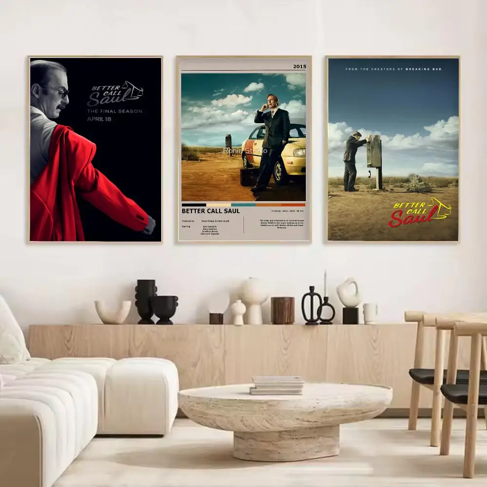 TV Series Better Call Saul Painting Calligraphy Stylish Canvas Poster Wall Art for Living Room Bedroom Cafe Office Decor Gift