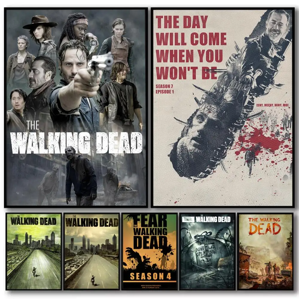 The W-Walking Dead Painting Calligraphy Cotton Canvas Wall Art Poster Quality Decor Painting for Living Room Home Decor