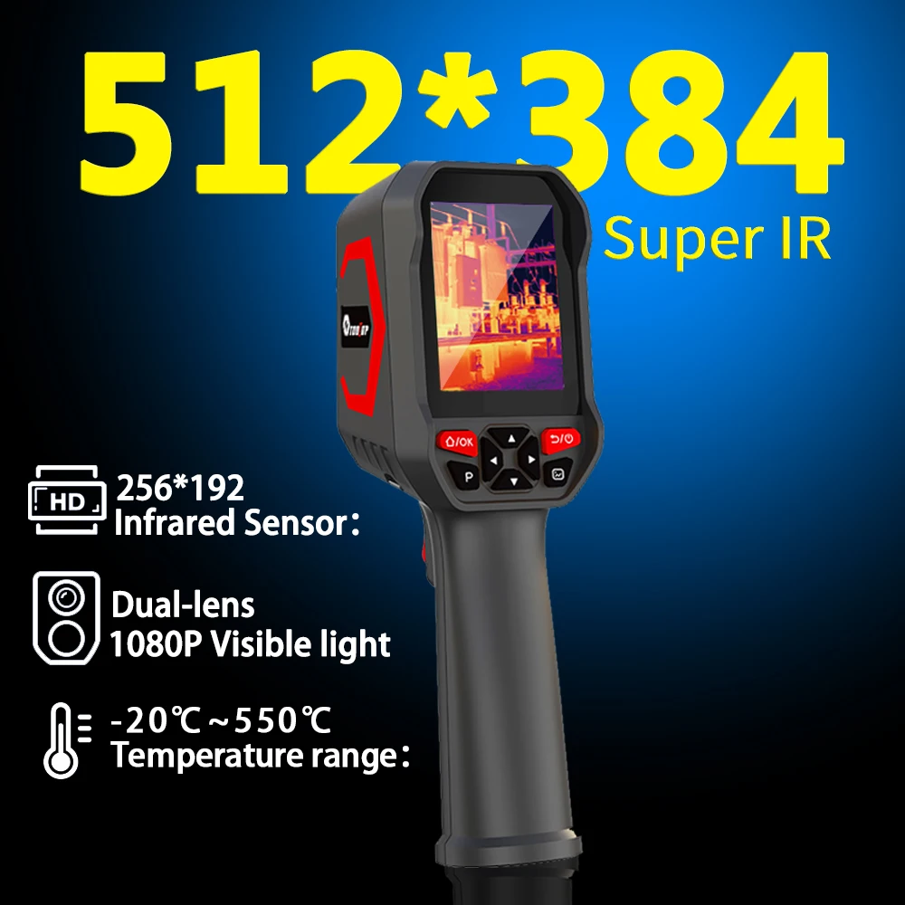 TOOLTOP ET693C 256*192 كاميرا حرارية محمولة بالأشعة تحت الحمراء مرئية 1080P كاميرا تصوير حراري لاختبار الطاقة الكهربائية لخط الأنابيب