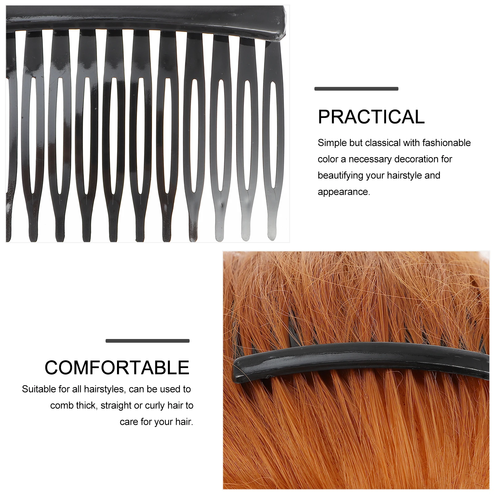 

50pcs Simple Side Combs Plastic Hairpin Clip Teeth Hair Styling Tools Wide Teeth Comb Women Hair Combs Scalp Massage Smooth