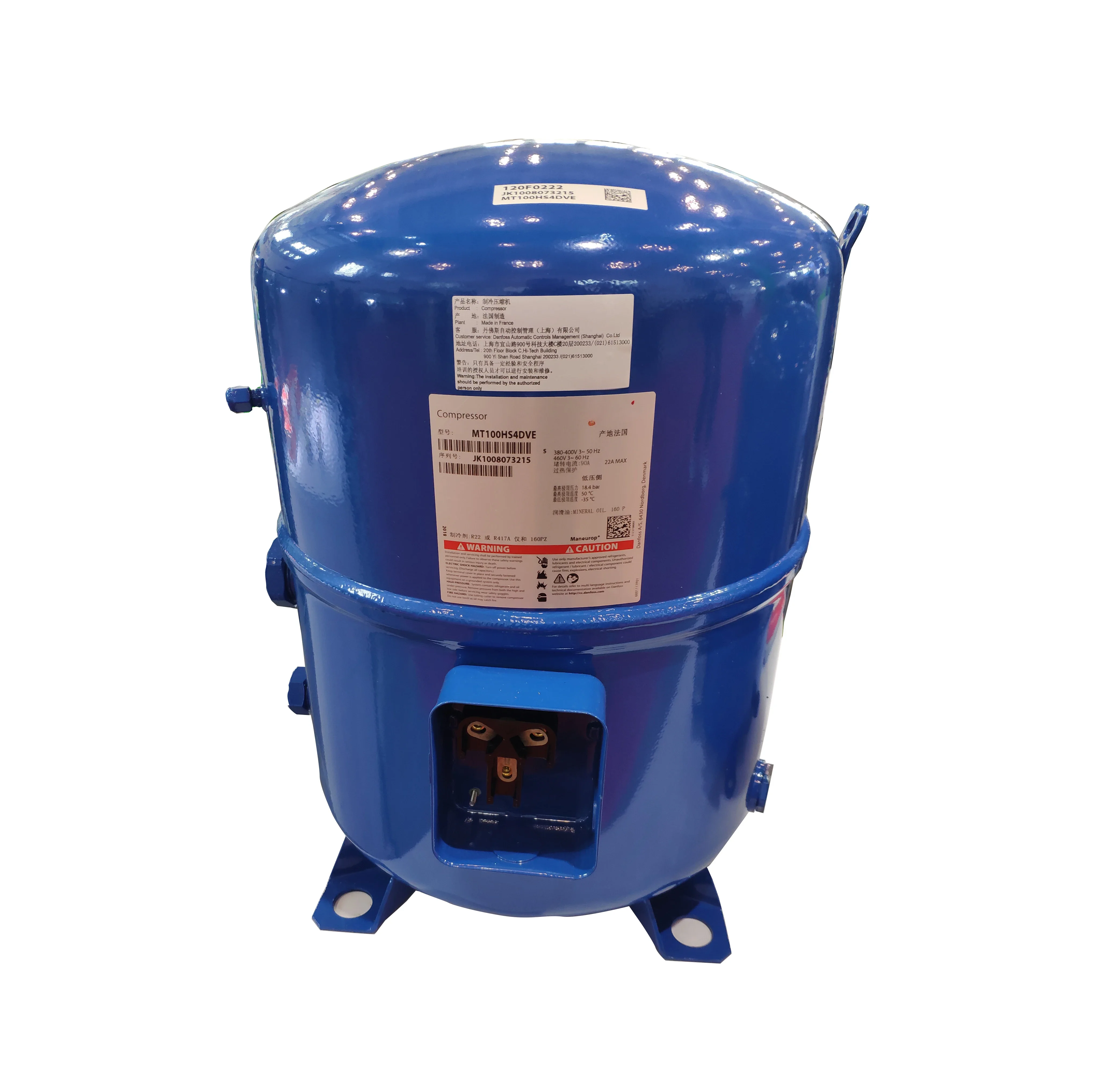Compresor de desplazamiento para casco de refrigeración, refrigerantes MT28JE4AVE R22 R417A para fuente de alimentación de sala de almacenamiento en frío, 460v/3/60Hz