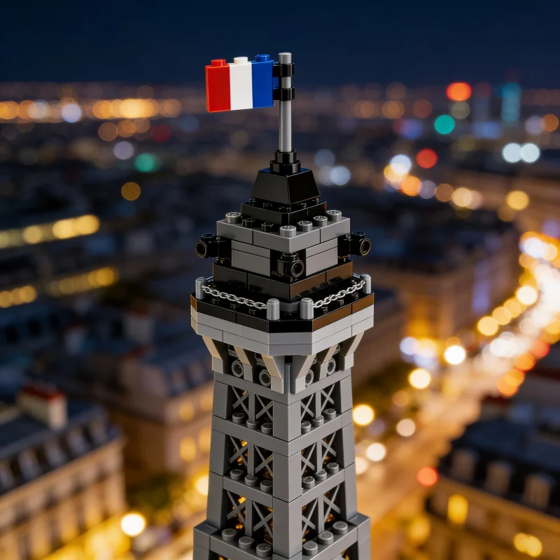 Wereldarchitectuur Street View Kinderbouwsteen Model Eiffeltoren Hoge moeilijkheidsgraad Montage Ornament Speelgoed voor kindercadeaus