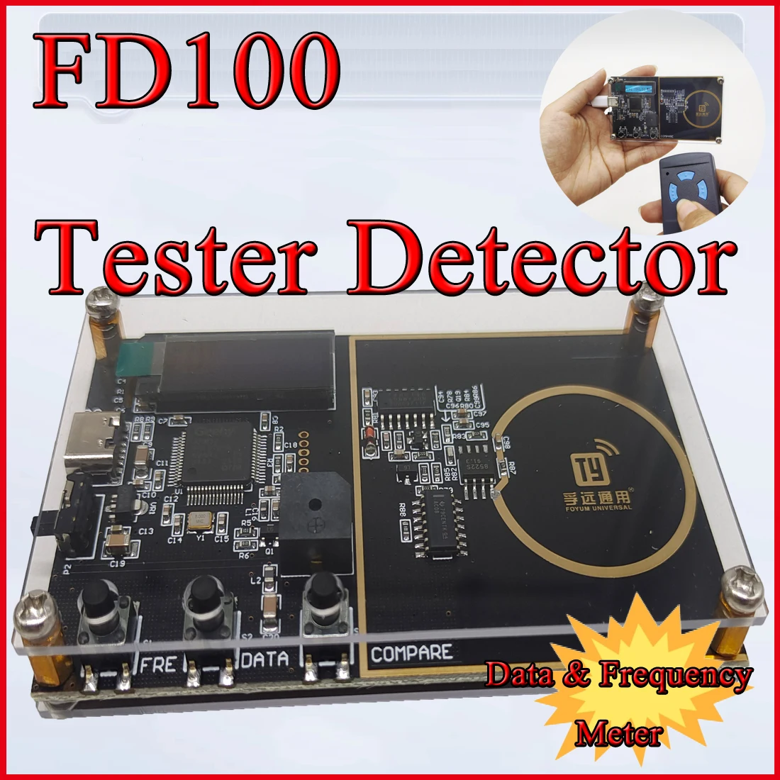 Universal Remote Control Frequency Tester Frequency Detector 200-900 MHz Driver Wireless Remote Control Detection Tool