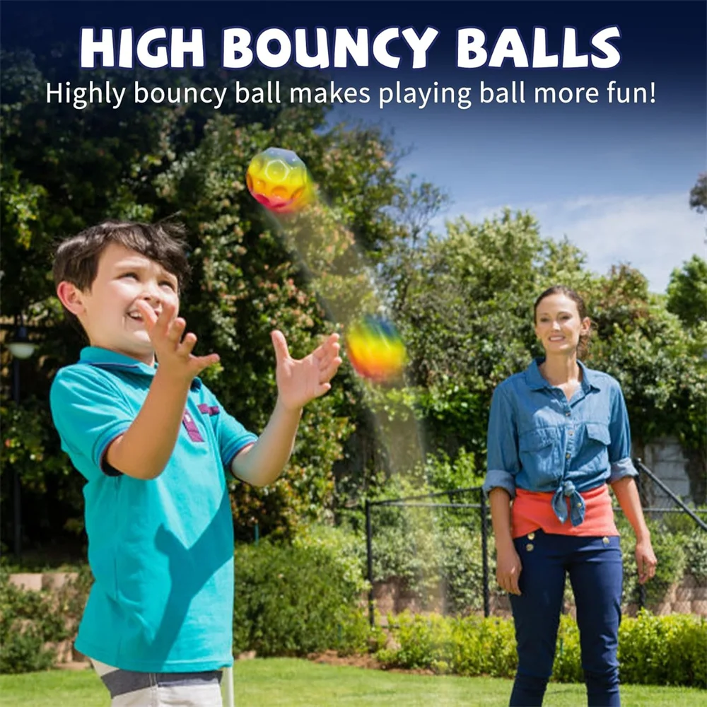 1PC Space Moon Bouncy Ballen voor Kinderen Extreme Hoge Stuiterende Bal Gemakkelijk vast te houden en vangen Springen Speelgoed voor Stress Relief