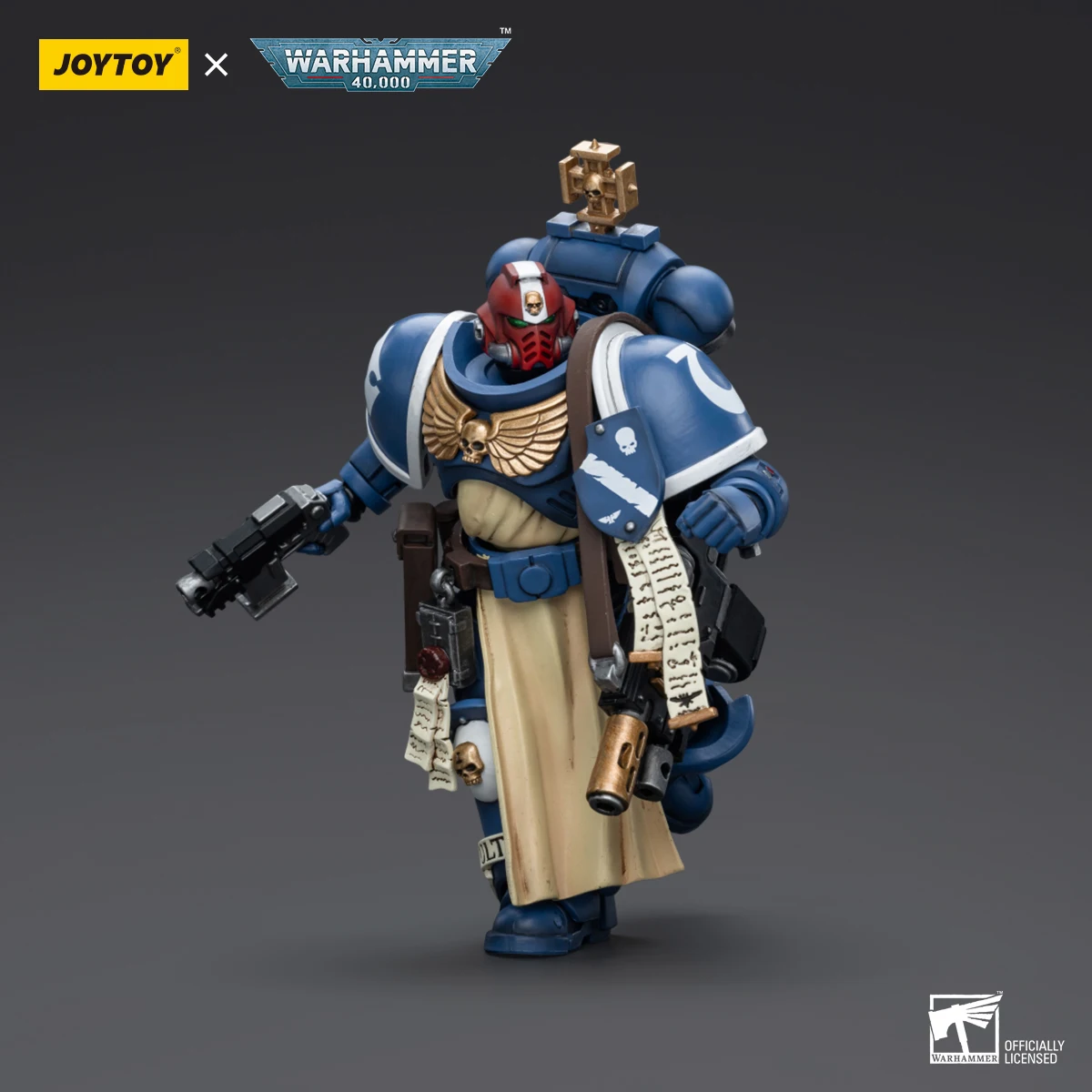 JOYTOY Warhammer 40K figurka Sternguard weteran sierżant z karabinem automatycznym Anime figurka wspólne ruchome zabawkowy model prezent