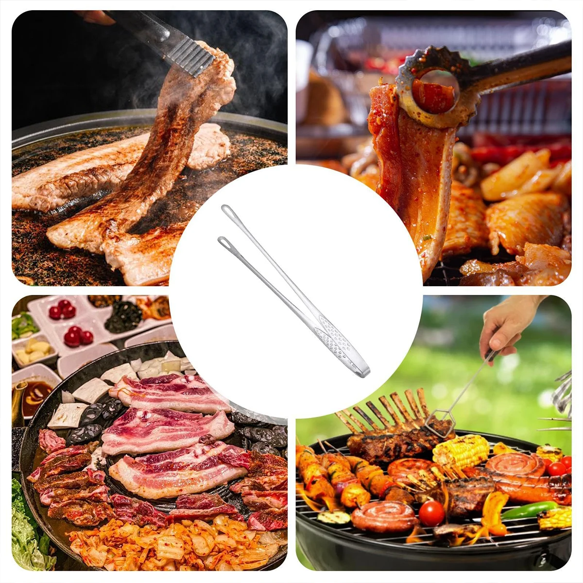 

Modern Simple Stainless Steel Food Clip Grilled Steak Grilled Meat Non-slip Anti-scald Kitchen Barbecue Special Tools