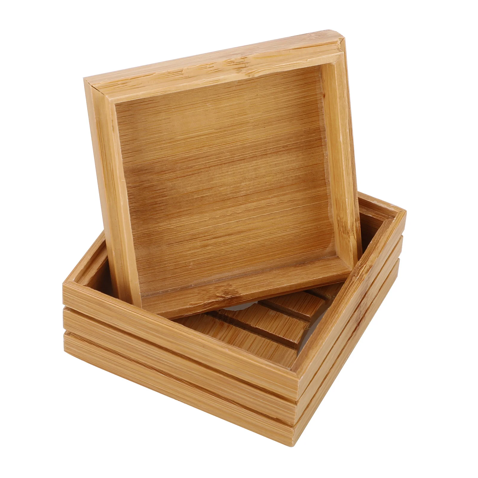 1PC Soap Dish Box Soap Case Holder Eco-Friendly Bamboo Wooden Soap Dish Container Soap Storage Box Bathroom Accessories N27