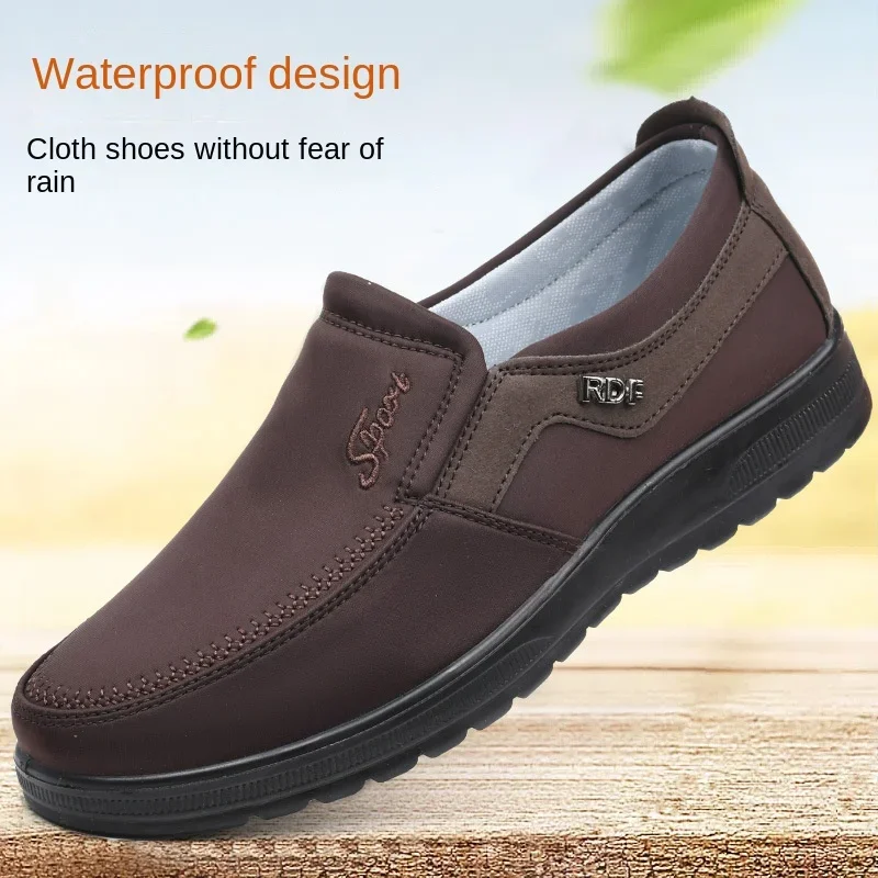 Spring New Middle-aged and Elderly Walking Shoes Soft-soled Work Dad Cloth Shoes Casual Men\'s Shoes