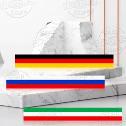 Auto Interior Germany/Italy/Russian Flag Emblem Vinyl Car Steering Wheel Waterproof Sticker Decor For Universal Auto Accessories