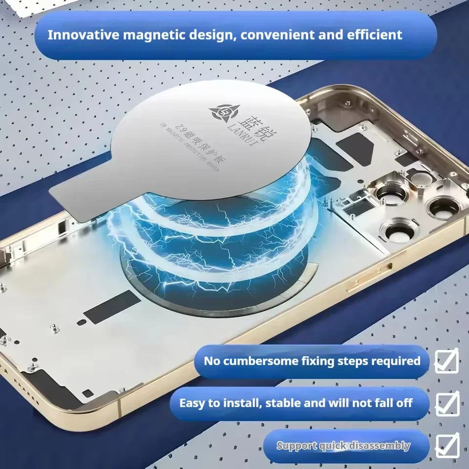 La plaque de Protection magnétique LANRUI Z9 Z9S empêche l'aimant de tomber le remplacement du verre arrière pour la réparation du cadre en verre du téléphone