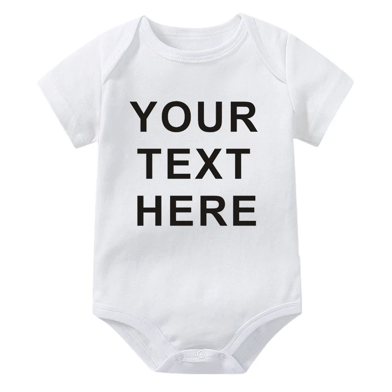 Gepersonaliseerde baby romper aangepaste foto naam baby bodysuit korte/lange mouw uw tekst hier peuter jumpsuit geschenken aan baby's