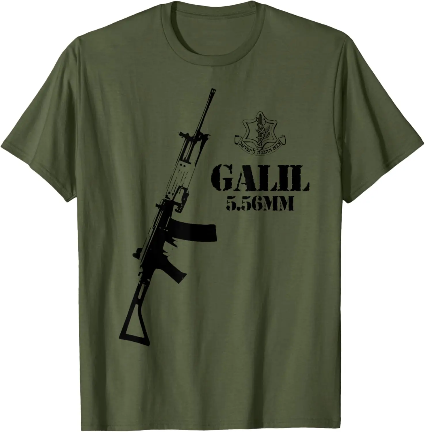 

Galil Assault Rifle 5.56 IDF Men T-Shirt Short Sleeve Casual 100% Cotton T Shirts