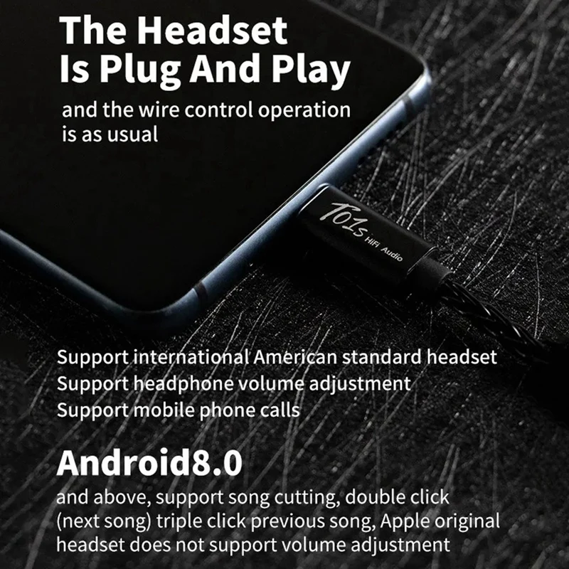 T01s DAC 오디오 하이파이 이어폰 앰프, USB C타입-3.5mm 잭 오디오 어댑터, 32 비트 디지털 디코더, AUX 컨버터