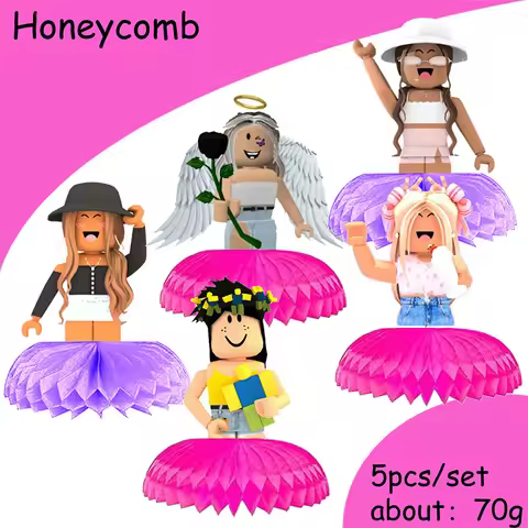 roblox girl cartoon game honeycomb Birthday Party Desktop Honeycomb Party Decorations Supplies Children Gifts Baby Shower Toys