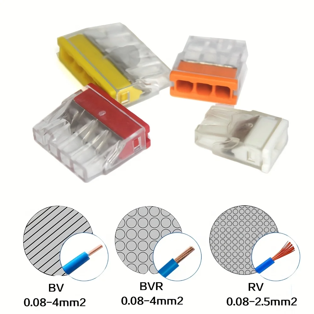 30pcs Direct Plug Type Electrical Wire Quick Connector Wiring Terminal Suitable For 20-14AWG