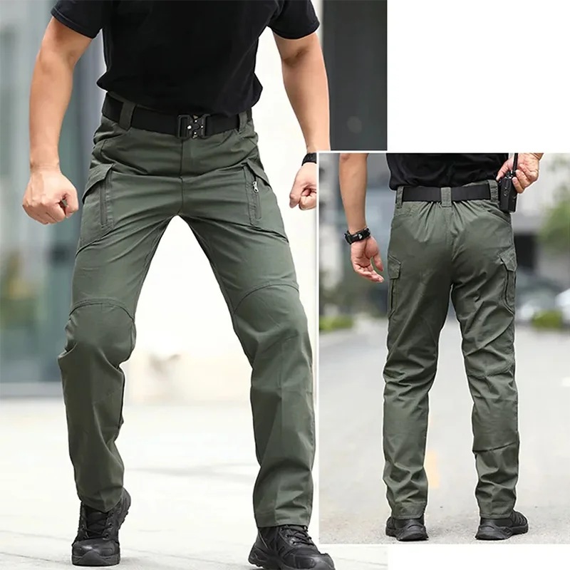 Neue Arbeit Taktische Hosen Männer Casual Cargo Hosen Sommer Multi-tasche Wasserdichte Hose Arbeitskleidung Wandern Ausbildung Hosen Männlich – Detail 5