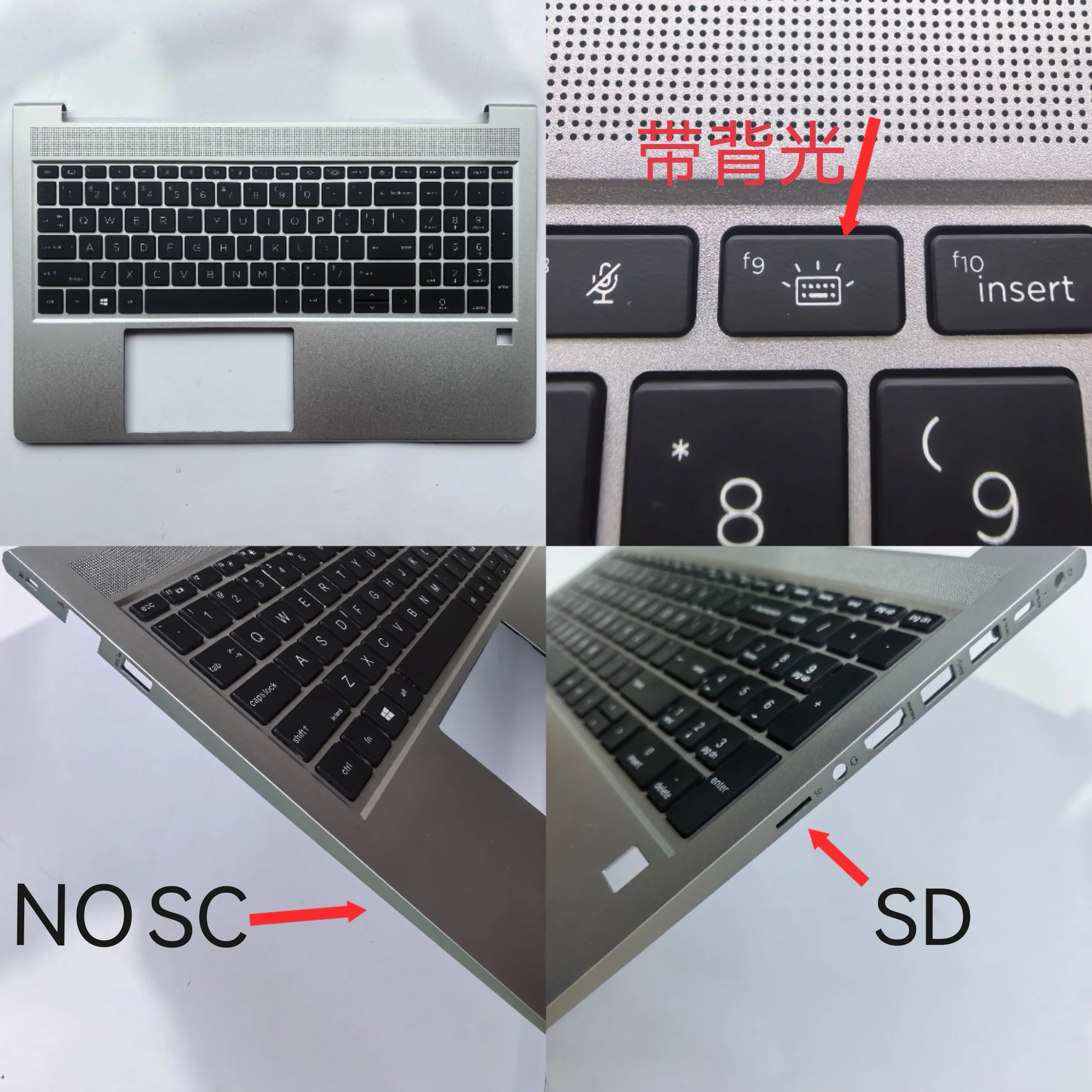 

Backlit US new laptop palmrest cover with keyboard for HP PROBOOK 450 G8 455R G8 G9 ZHAN66 15 G4 X8QC