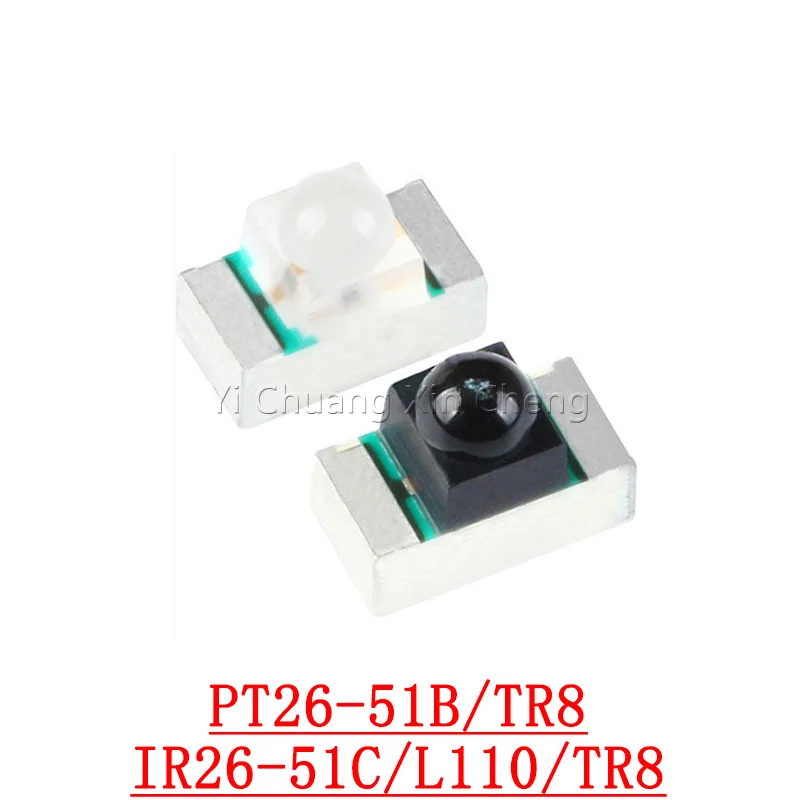 

10Pieces New Original SMD PT26-51B/TR8 IR26-51C/L110/TR8 LED 1206 Infrared Receiving/Transmitting Tube