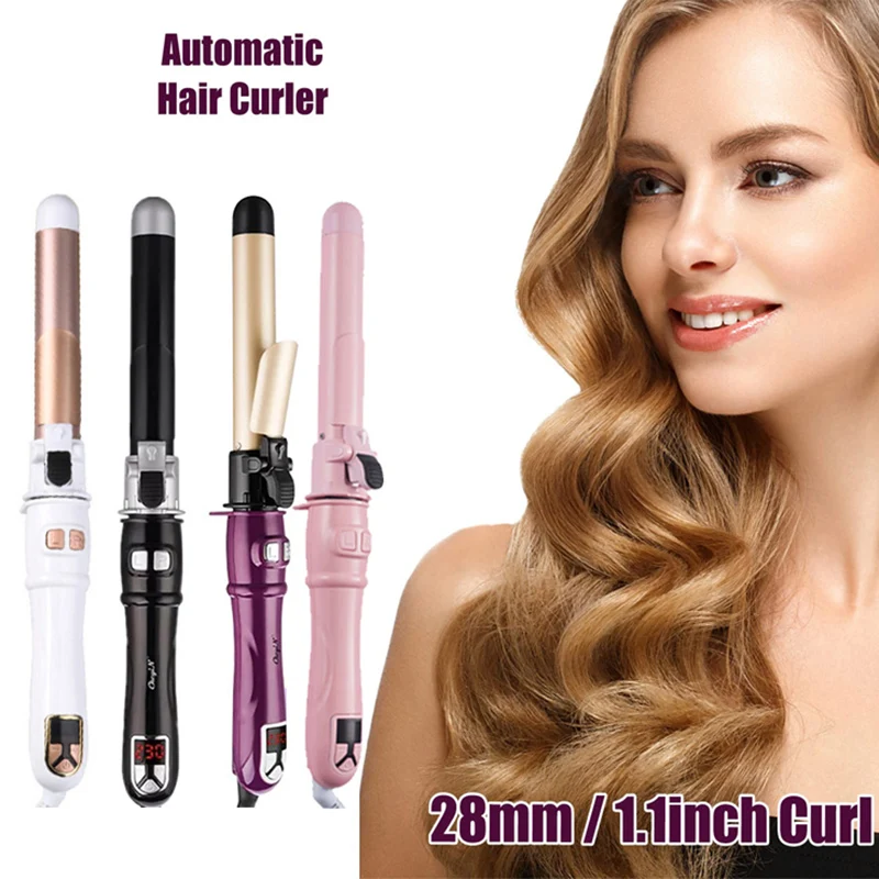 28mm Professional Ceramic Auto Hair Curler Lcd Curling Iron Roller Curls Wand Waver Hair Styling Appliances Hair Curling Tools