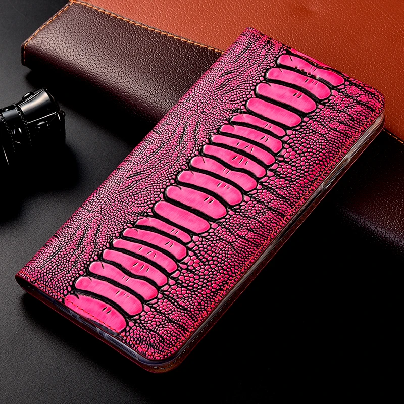 

Ostrich Foot Leather Phone Case For HTC U11 U12 Life U19e U20 Desire 22 12 19S 20 21 Pro Plus Wallet Flip Cases Magnetic Cover