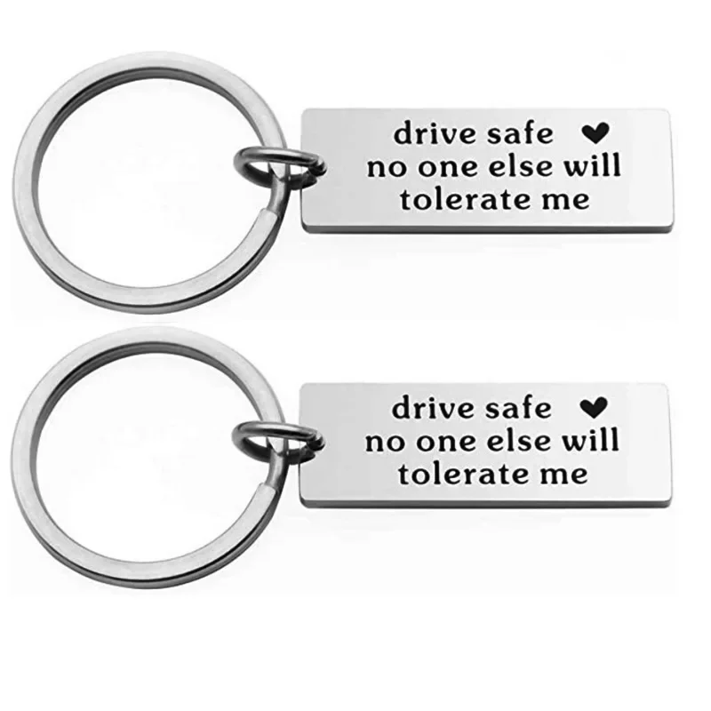 Metal Drive Safe Keyring Gift Keychain Charm For Unisex Accessory Stainless Steel Pendant Key Ring Key Chain