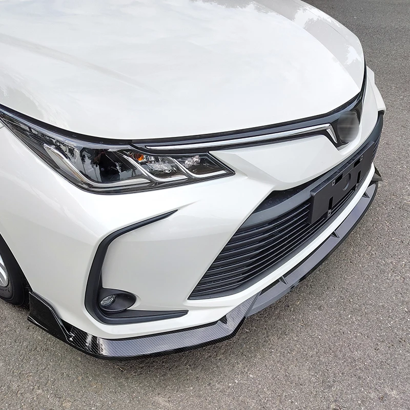 Spoiler przedniego zderzaka do Toyota Corolla Sedan 2019-2023, osłona, listwa, body kit, dekoracyjna listwa z powierzchnią karbonową, dokładka pod zderzak.