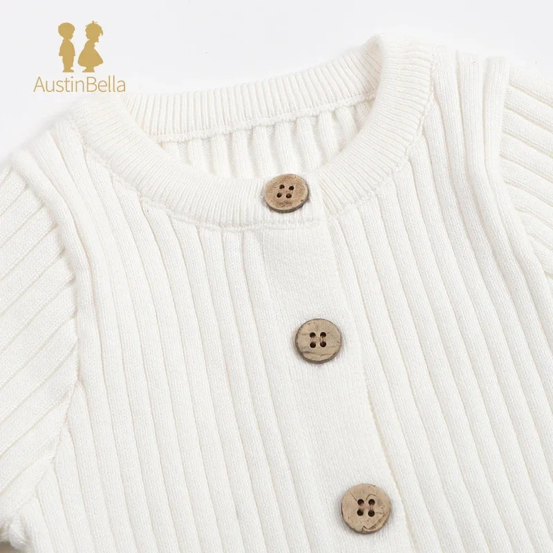 Baby Knitted Jumpsuit Solid Cotton Long Sleeve Outfit Toddler Baby Boys Girl Romper Autumn Winter Sweater Newborn Baby Clothes