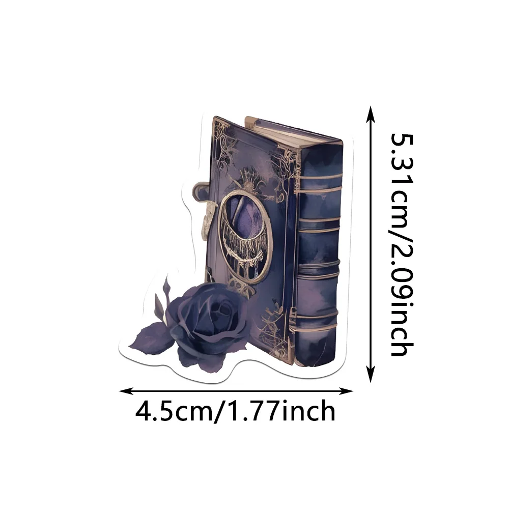 Étiquettes autocollantes pour bouteilles d'halloween, 50 pièces, rétro, Potion magique gothique d'horreur, autocollants Vintage pour valise, Scrapbooking, autocollants pour ordinateurs portables