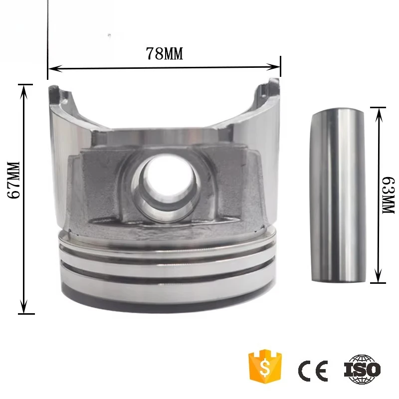 Pistão do cilindro 78 mm Pistão do motor