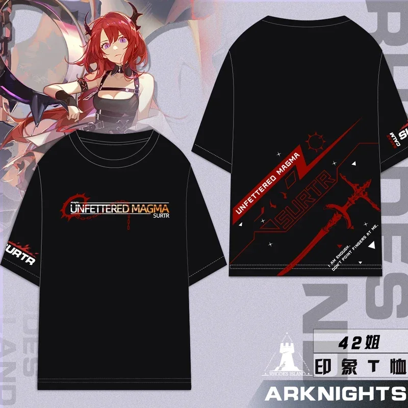 Anime Game Arknights t-shirt Amiya Frost Star Rhode Island Casual a maniche corte Cosplay abbigliamento oversize