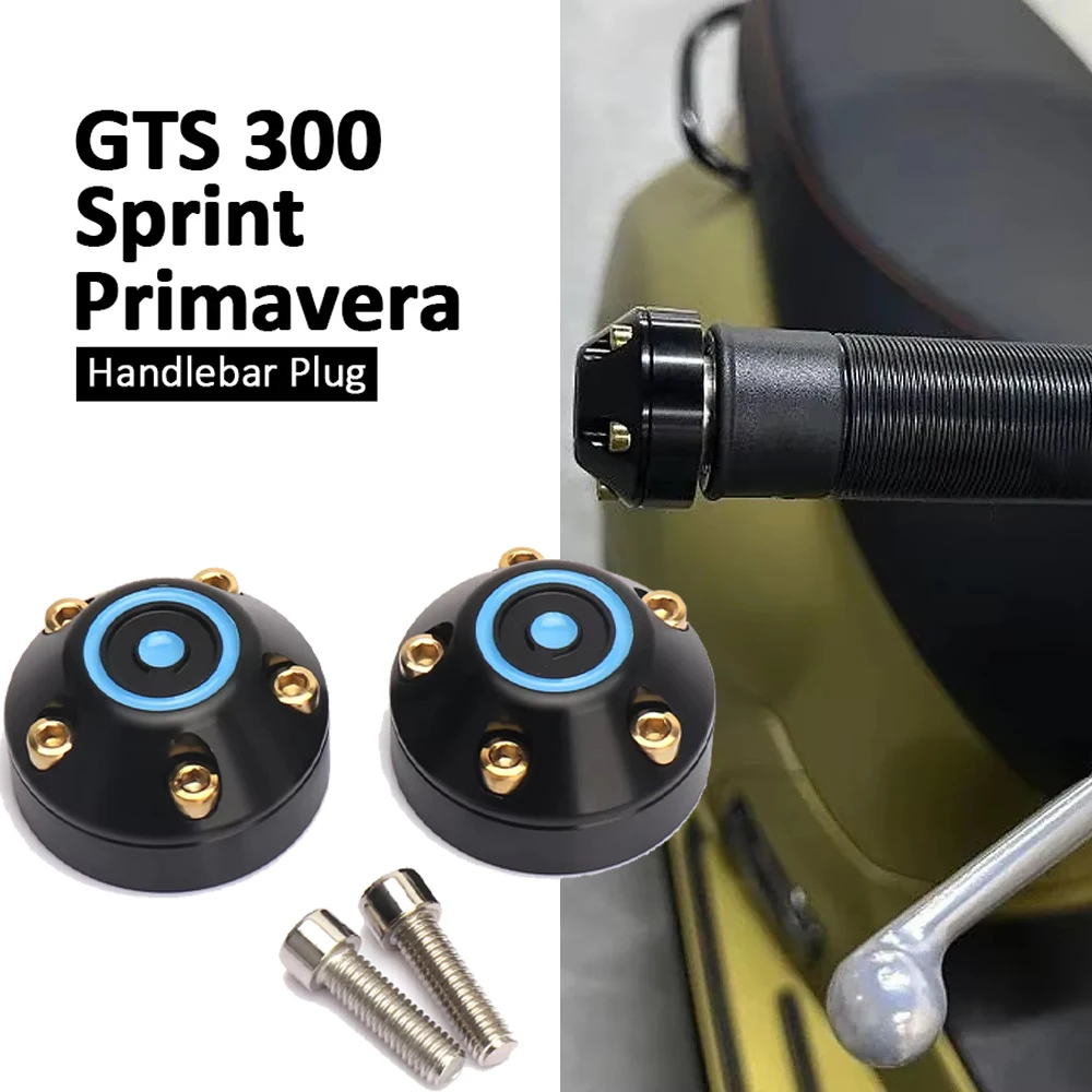 

New Motorcycle Handle Bar Ends Plug Grips Handlebar Plug Caps Slider For Vespa GTS GTS300 Sprint Primavera 150