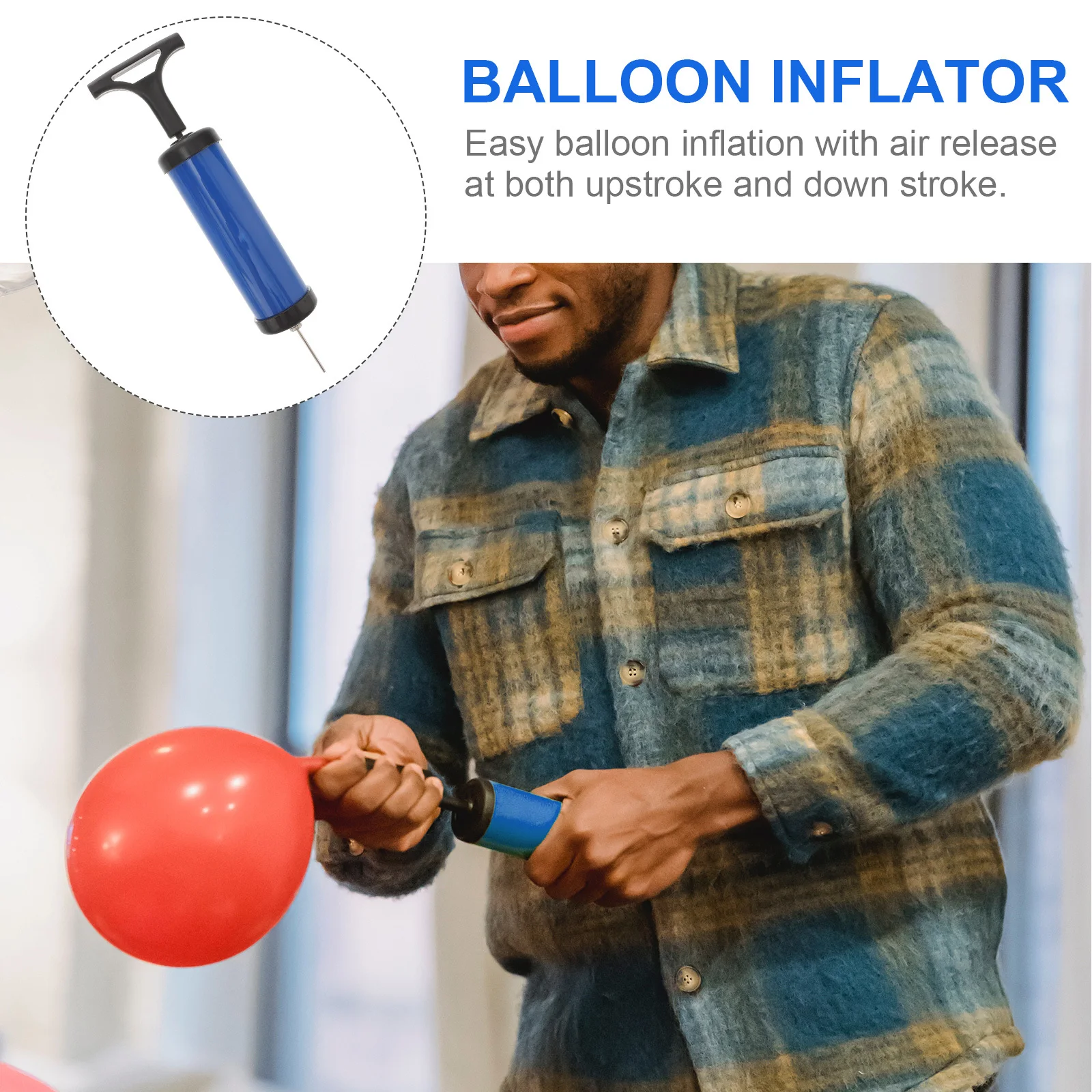 

4 pcs Portable Balloon Inflator Hand Held Air Pump For Balloons Balls Football Basketball Super Long Skinny Balloons Party