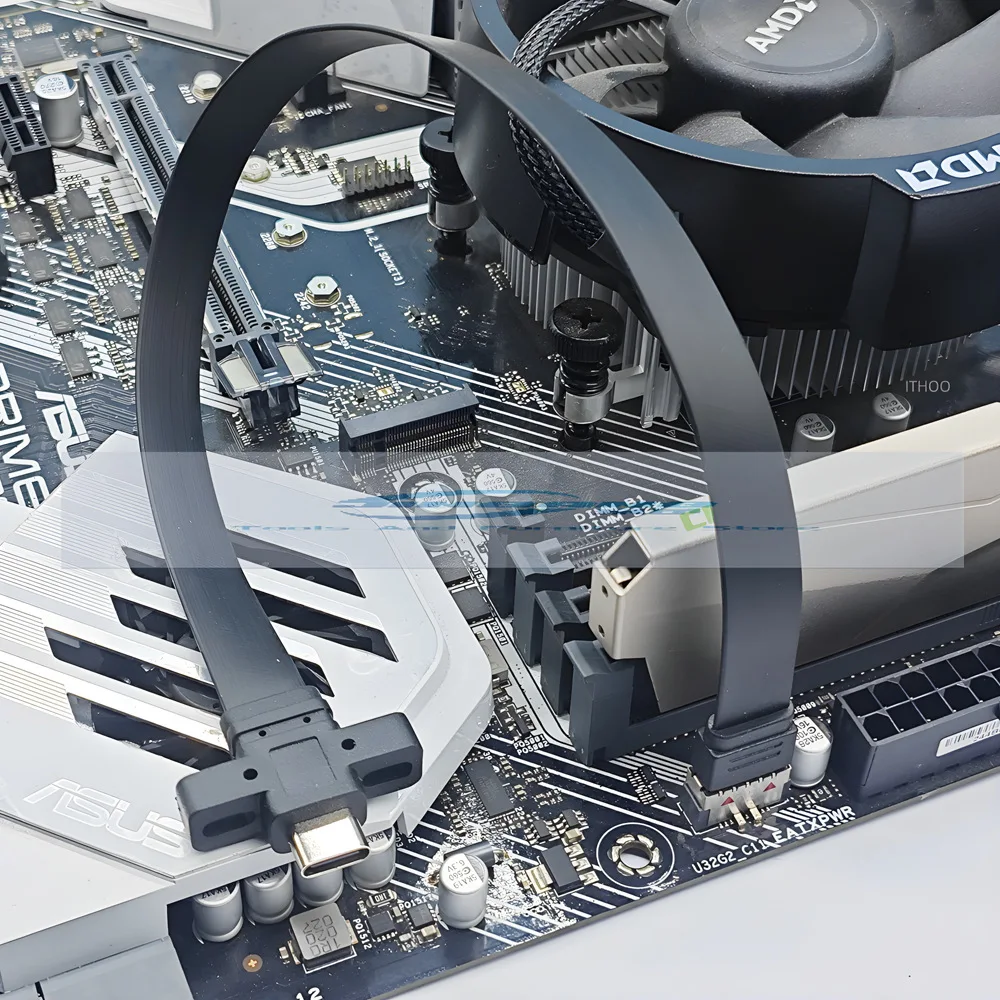 

USB3.2 GEN2 * 2 перегородки кабеля TYPE-E для корпуса типа C спереди C женский плоский кабель 10G/20Gbps