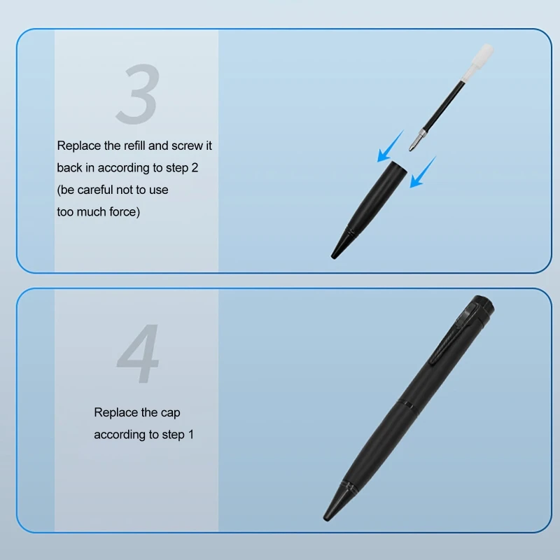 Professional Digital Writing Voice Recorder Portable One-Touch Recording Pen High Definition for Study and Business Meeting