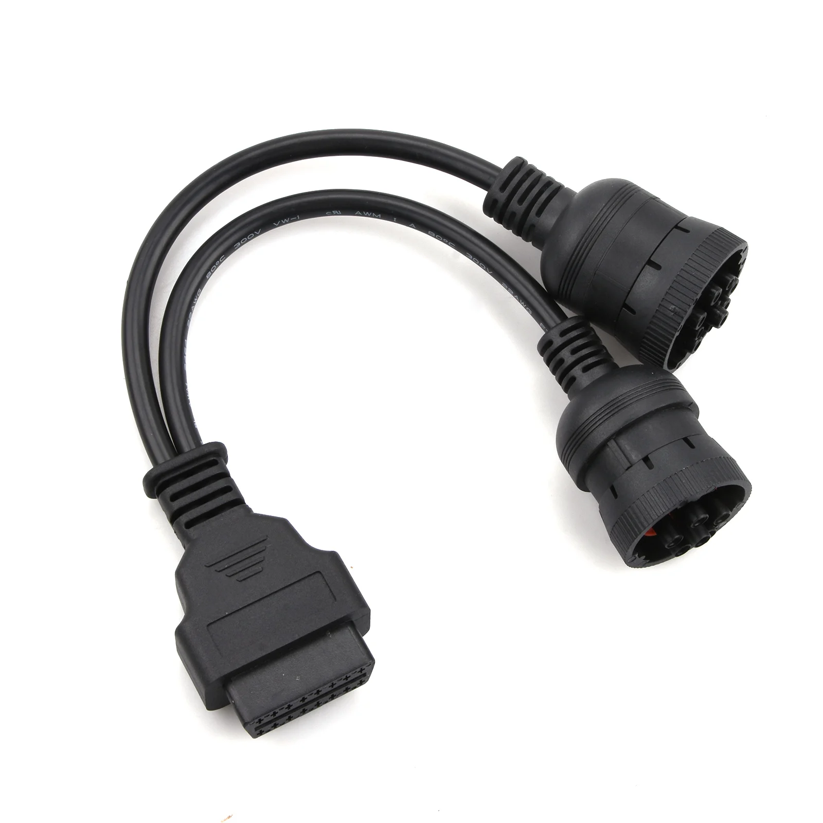 

Кабель-адаптер OBD2 на 6+9 контактов для грузовиков, Y-образный кабель 6+9 контактов-I, диагностический кабель для тяжелых грузовиков, соединительный кабель для сканера