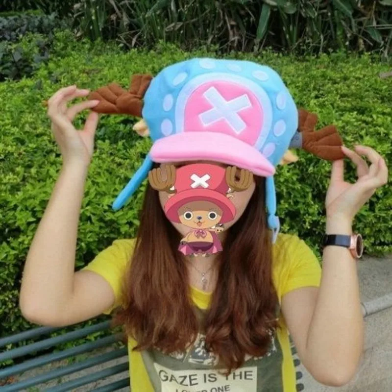 

One Piece Cute Cartoon Autumn and Winter Plush Warm Multi-Color Chopper Anime Hat Kawaii Dopamine Pink Cosplay Hat Holiday Gift