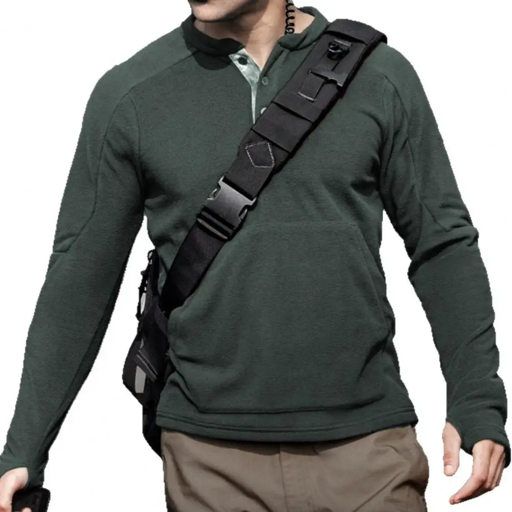 الرجال الشتاء البلوز الرجال الوقوف طوق البلوز البلوز الربع زر متابعة البلوز غير رسمي مع جيب الكنغر الخريف الدافئ