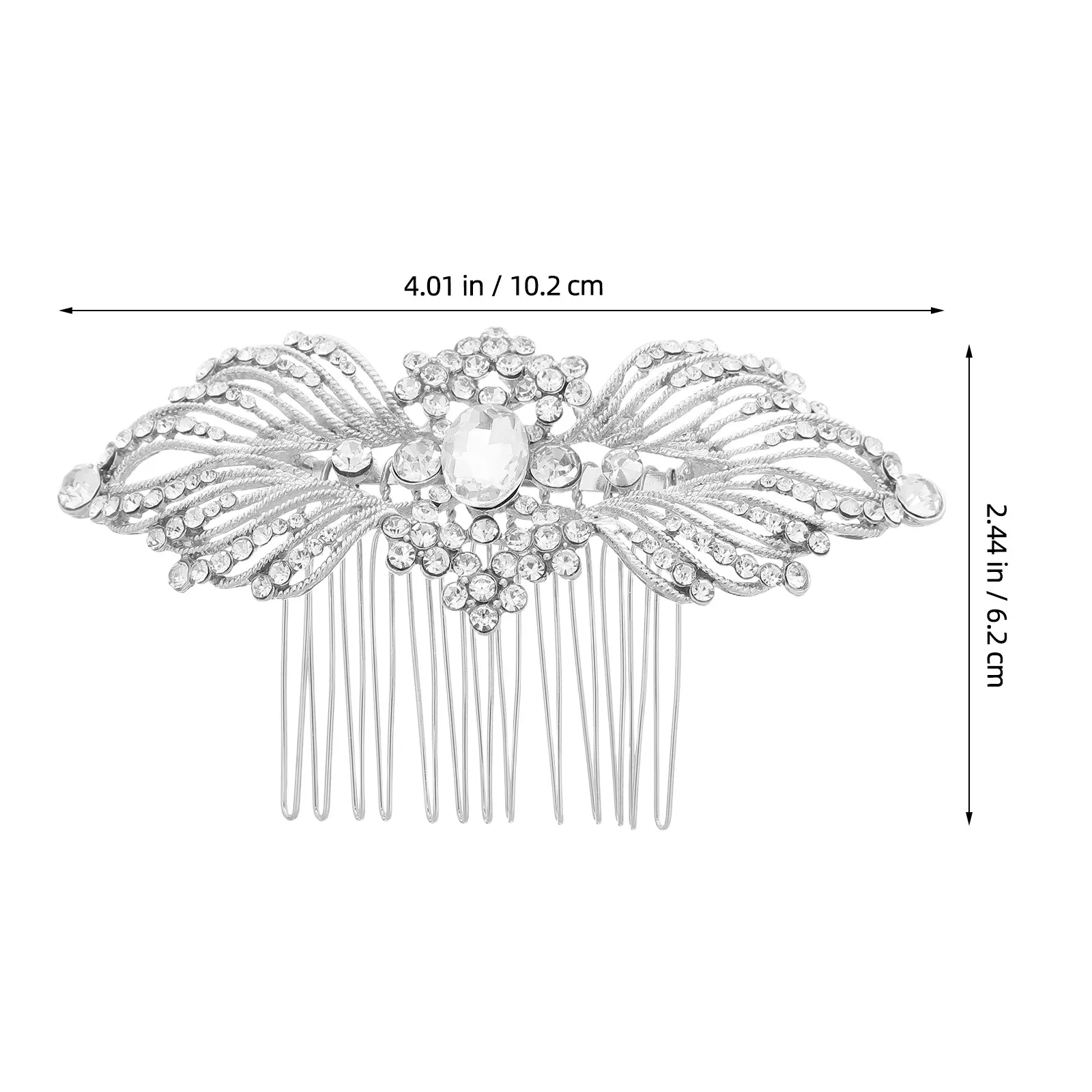 Crystal Bridal Hair Comb Elegant Rhinestone Simulated Pearl Wedding Hair Accessories for Bride Lightweight Comfortable