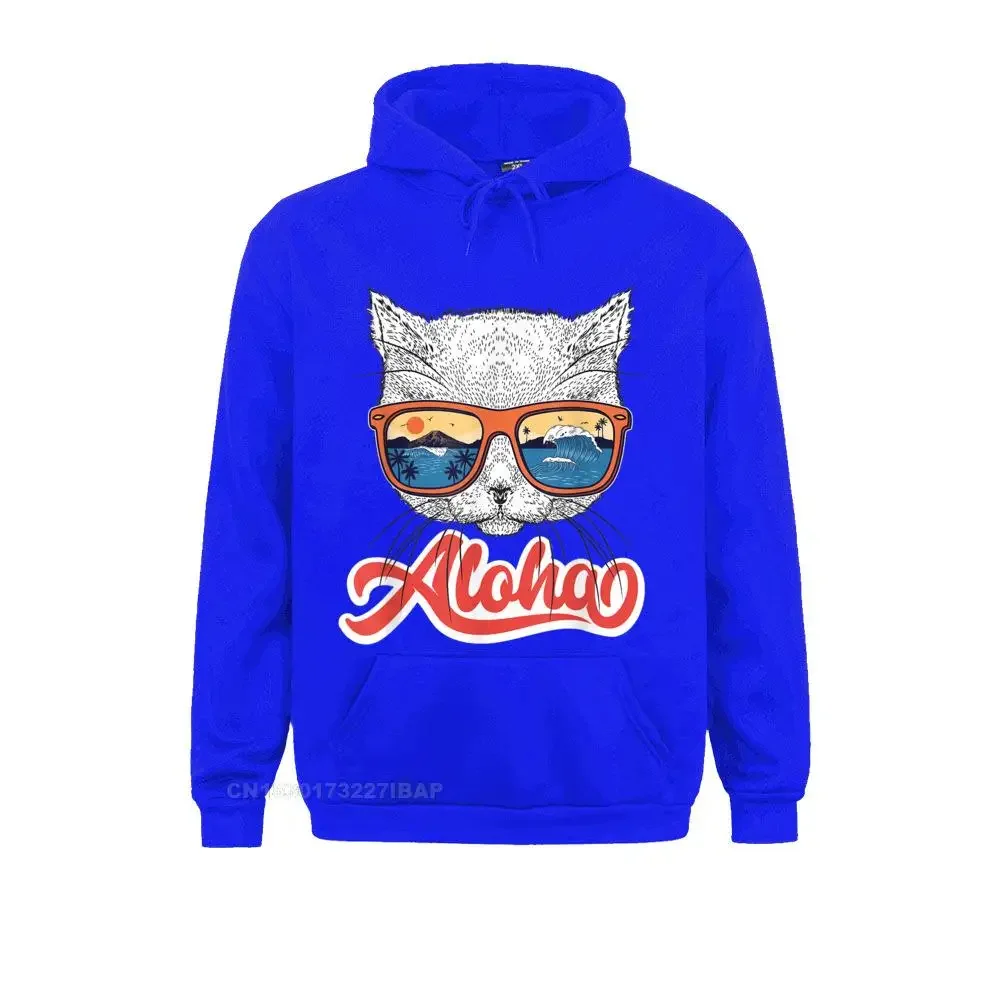 Aloha Hawaiian Cat Sunglasses Funny Cute Kitten Women Hoodie comfortable Sweatshirts Company Women's Hoodies Hip hop Clothes