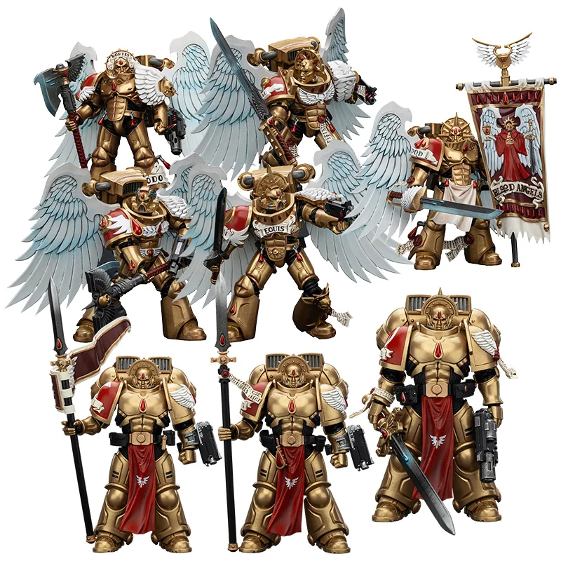 

JOYTOY Warhammer 40K Blood Angels Sanguinary Guard 1/18 Фигурка игры Аниме Фигурка Модель Статуя Коллекция Игрушки Мужские Подарки