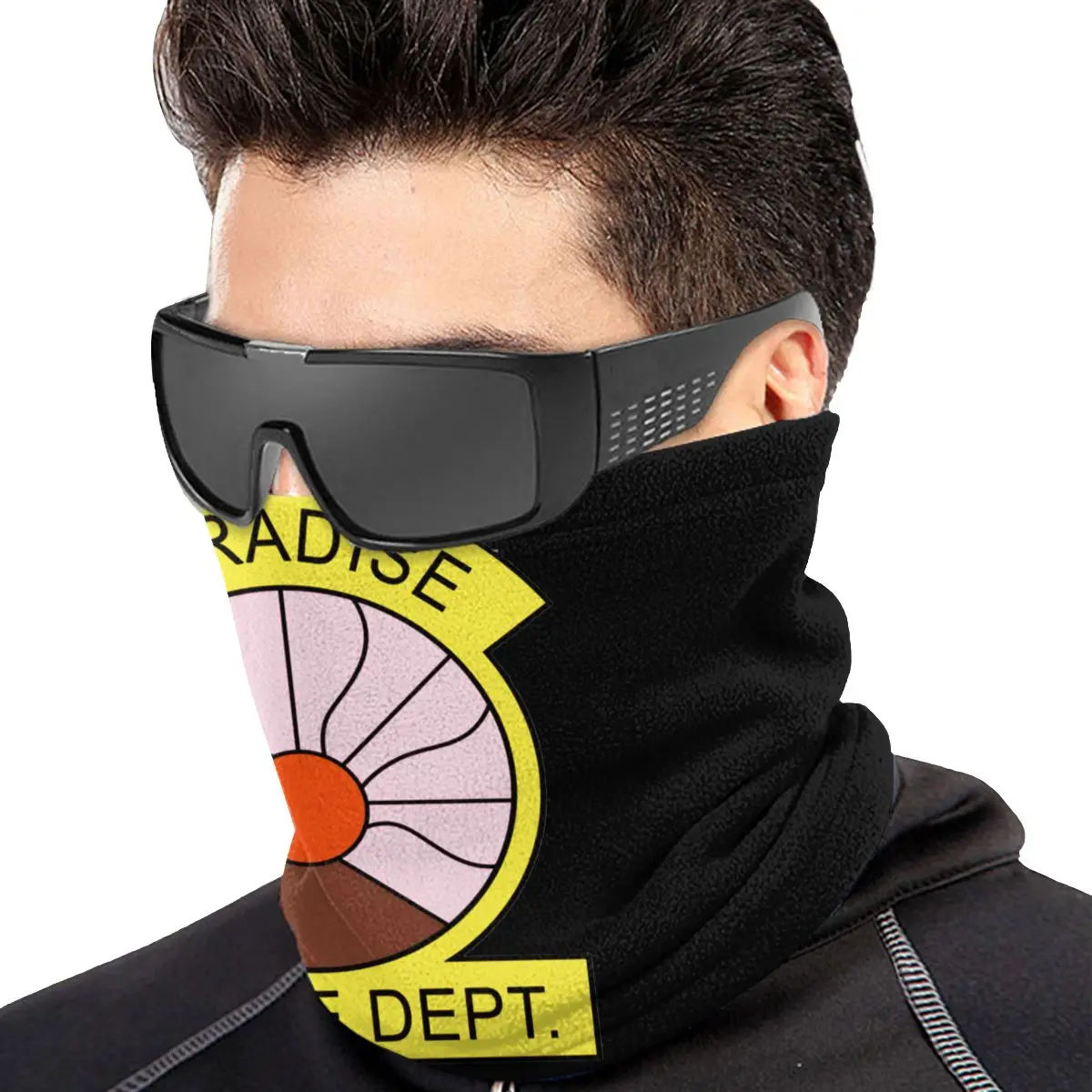 Paradise Pd Police Department Badge Tv Microfiber Neck Gaiter Bandana Scarf Sports Hunting Mountaineering